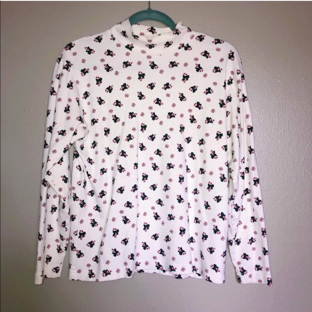 Vintage Christmas Candy Cane Turtleneck